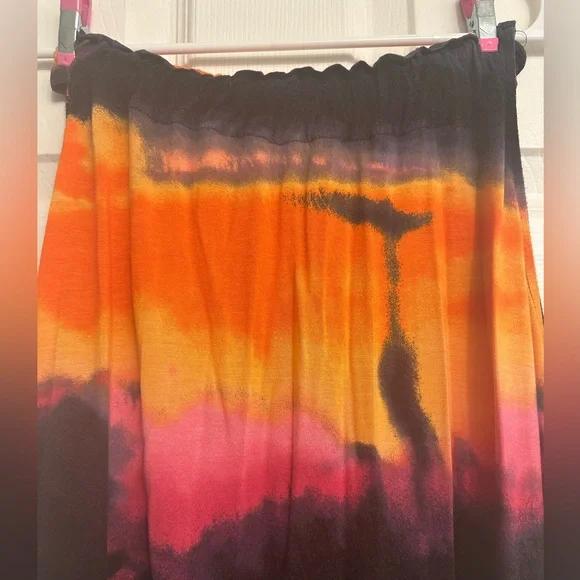 Express Orange Pink Tie-Dye Romper - Picture 9 of 13